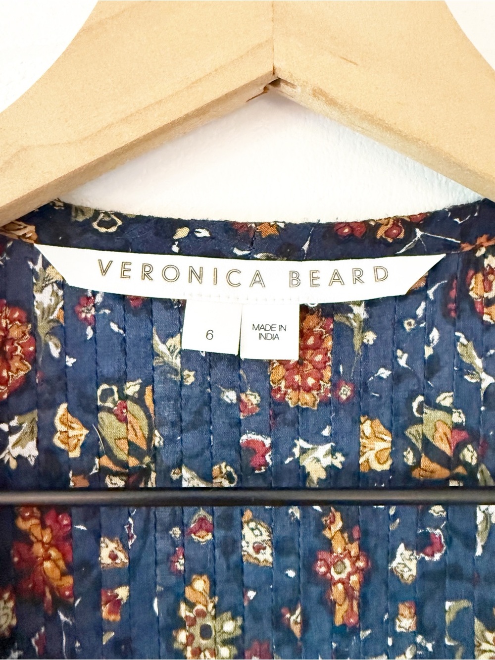 Veronica Beard Shireen Pleated Floral Midi Dress Sz 6 - Picture 8 of 10